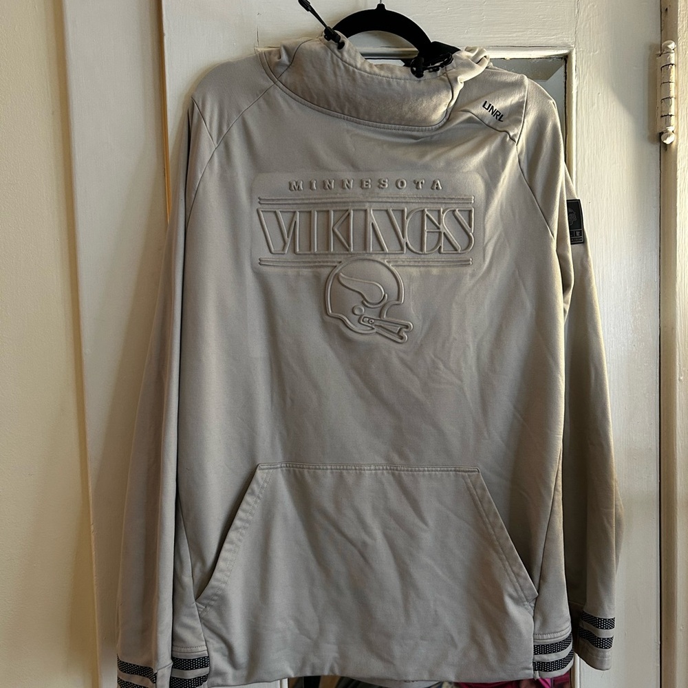 Minnesota Vikings Tan UNRL Crossover Hoodie